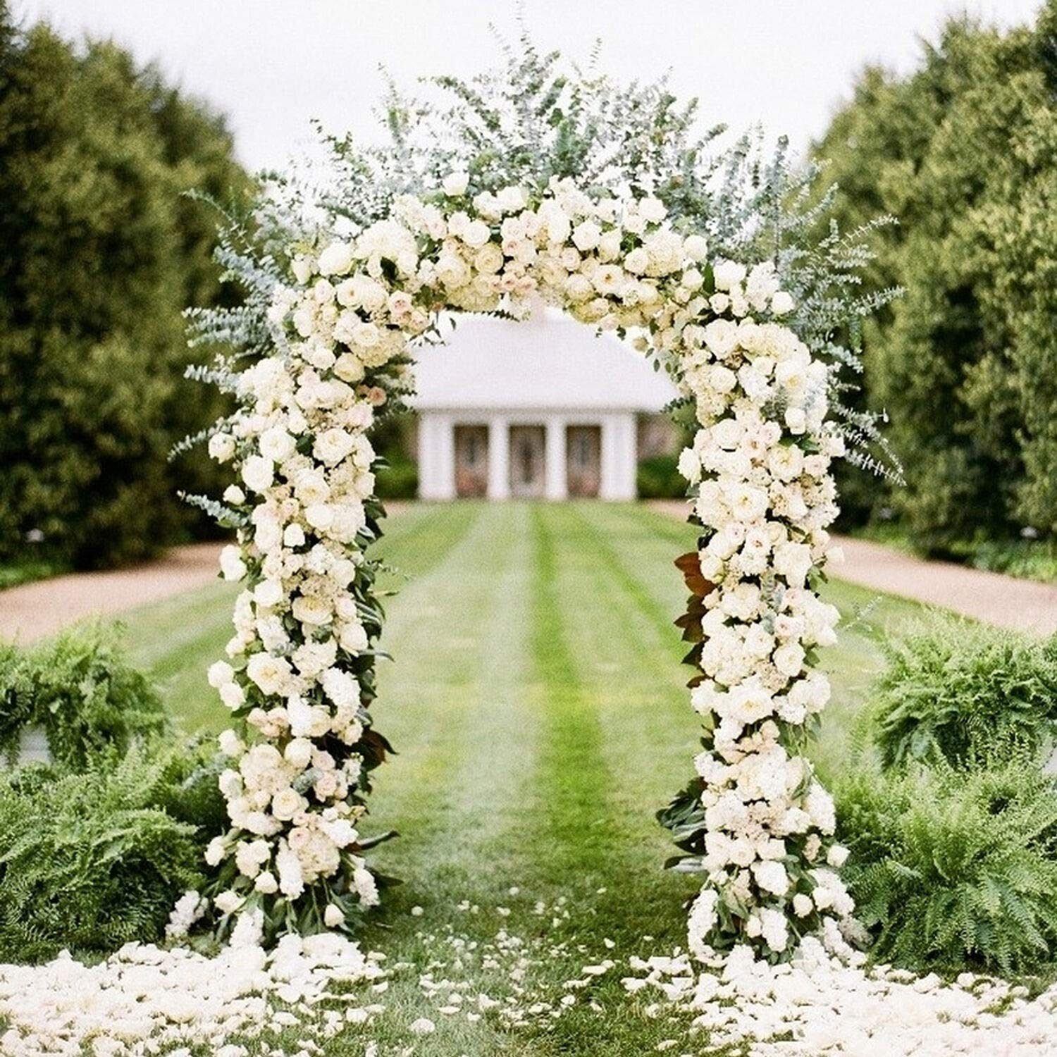 White Champagne Flower Archway | Party Thingz Rental Louisville KY