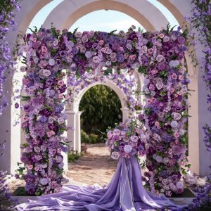 Purple Floral Wall Set