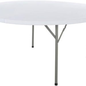 White Round Folding Table